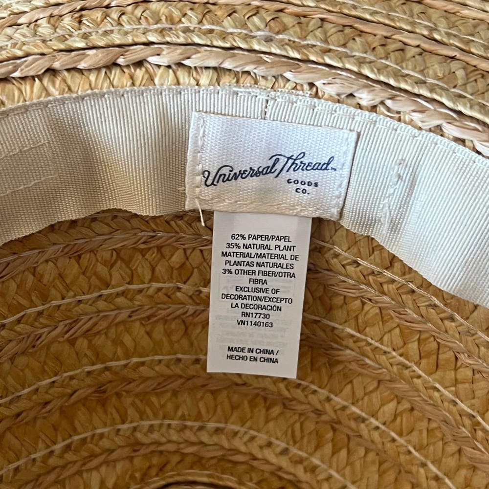 Universal Thread Natural Straw Hat Large - image 4